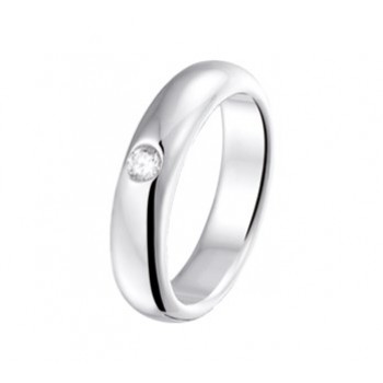 Zilveren ring met zirkonia maat 18/5mm breed - 600980