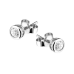 Zilver gerhodineerd oorsteker met zirkonia 4mm - 601036 Zilver gerhodineerd oorsteker met zirkonia 4mm - 601036