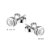 Zilver gerhodineerd oorsteker met zirkonia 4mm - 601036 Zilver gerhodineerd oorsteker met zirkonia 4mm - 601036