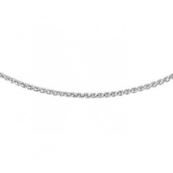 Zilveren gerhodineerd vossenstaart collier 2.1mm 50cm - 601193