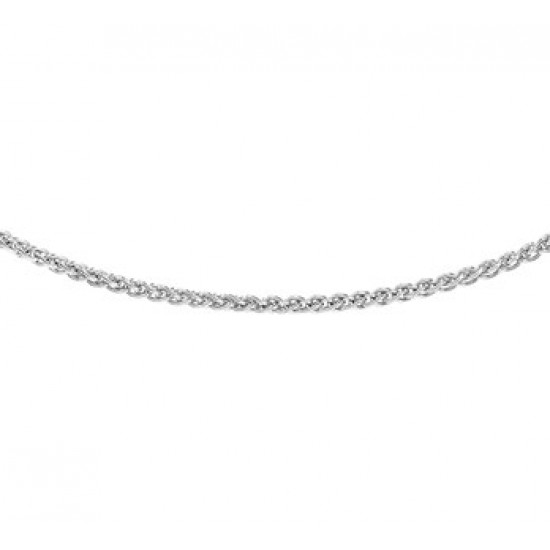 Zilveren gerhodineerd vossenstaart collier 2.1mm 50cm - 601193