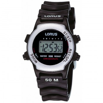 Lorus kinderhorloge digitaal zwart 50M - 601503