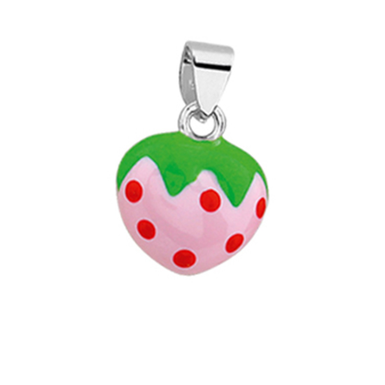 Zilveren hanger aardbei - 603227