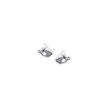 Zilver oorknoppen paarden - 604180