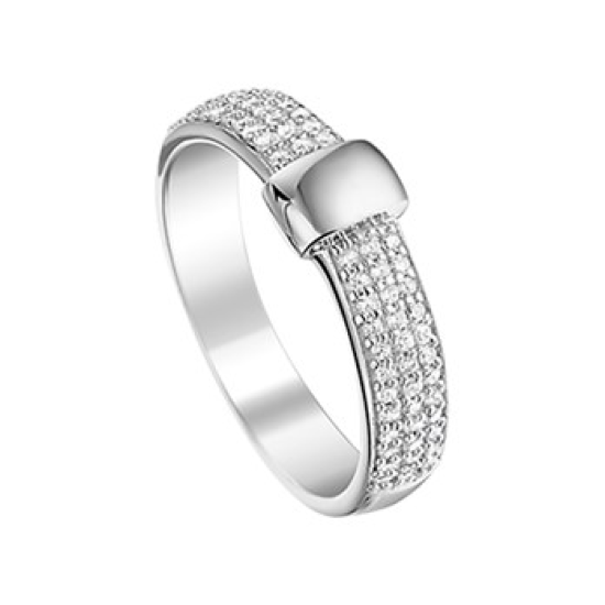 Zilver ring met zirkonia maat 17.5 - 605488 Zilver ring met zirkonia maat 17.5 - 605488