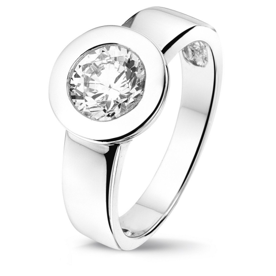 Zilveren ring met zirkonia maat 17.75 - 605498 Zilveren ring met zirkonia maat 17.75 - 605498