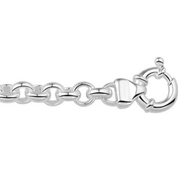 Zilveren jasseron armband 20cm 8mm - 606093