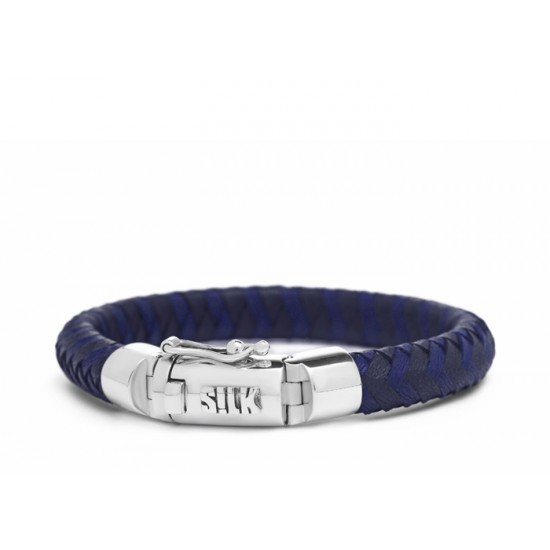 S!LK armband Arch Leather Black/Blue 326.21 - 606219