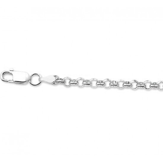 Zilver jasseron collier 45cm 4mm - 607519