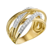 14krt gouden ring crossover met diamant 30=0.48ct H/SI - 606852