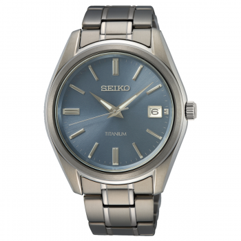 Seiko Titanium Lichtblauw 100mtr SUR371P1 - 616056