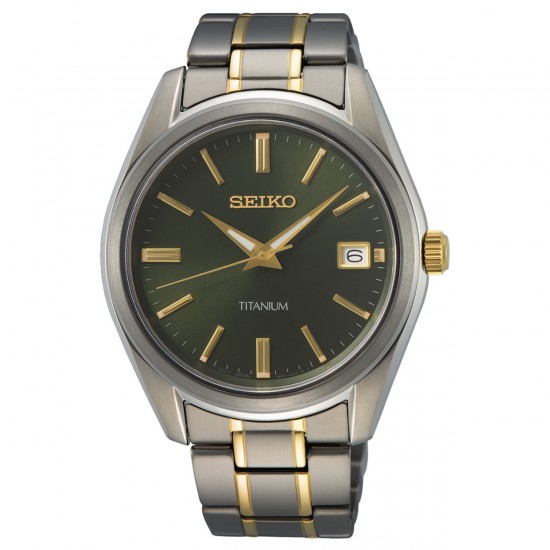 Seiko Titanium Bicolour Groen SUR377P1 - 616057