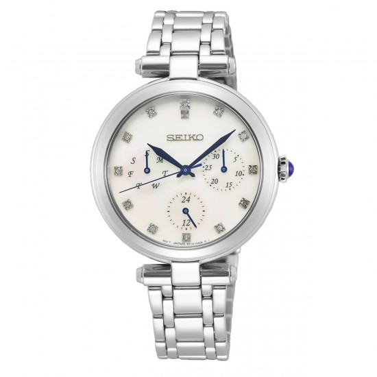 Seiko Dames Staal MOP met Diamant wijzerplaat 50mtr SKY663P1 - 616061