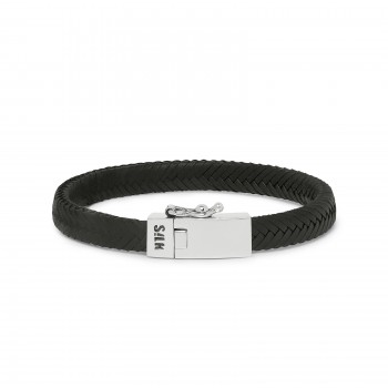 S!LK Armband Leather Black 155BLK.21 - 616036