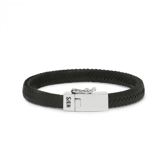 S!LK Armband Leather Black 155BLK.21 - 616036