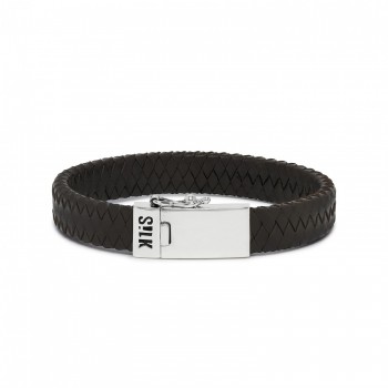 S!LK Armband Alpha Leather Black 841.20 - 616087