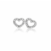 ZINZI zilveren oorstekers hartjes zirkonia - 608756