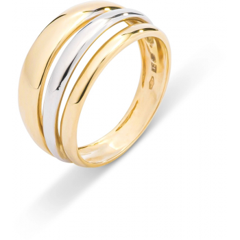 Monzario 14krt bicolor gouden ring R878 - 609139