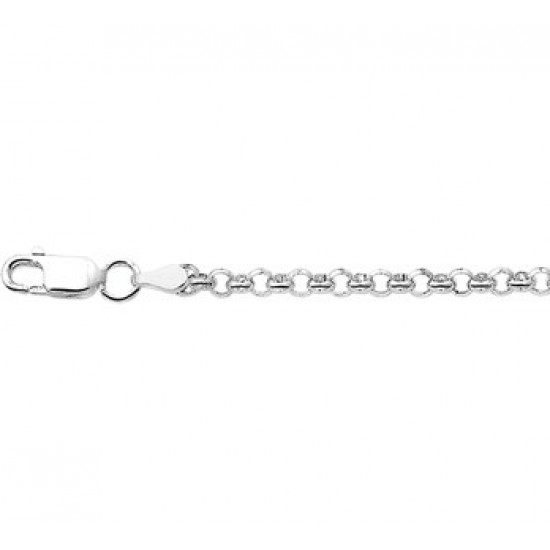 Zilveren jasseron collier 38cm 3.5mm - 610351