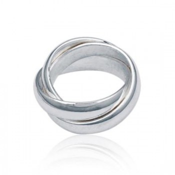 Zilveren ring triset massief 3mm maat 17 - 609622