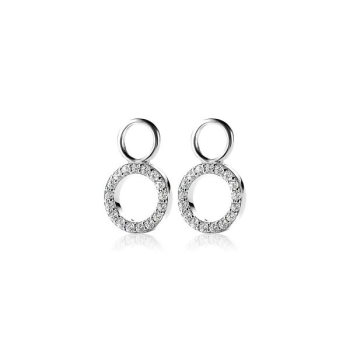 ZINZI zilveren oorbedels rond open zirkonia 9mm ZICH1063 - 609791 ZINZI zilveren oorbedels rond open zirkonia 9mm ZICH1063 - 609791