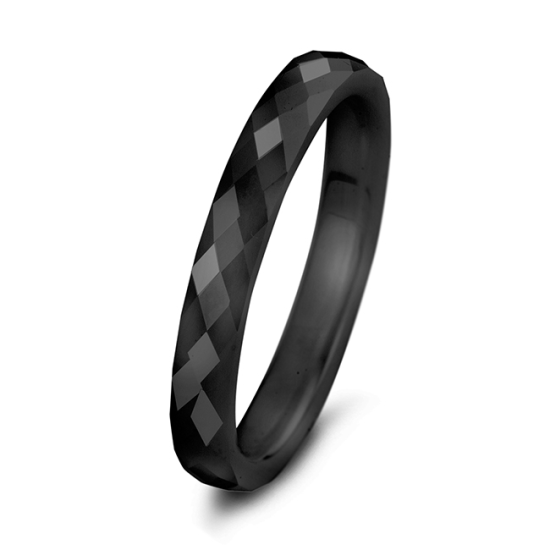 Rosa di Luca zwart keramische ring facet maat 58 - 610112 Rosa di Luca zwart keramische ring facet maat 58 - 610112