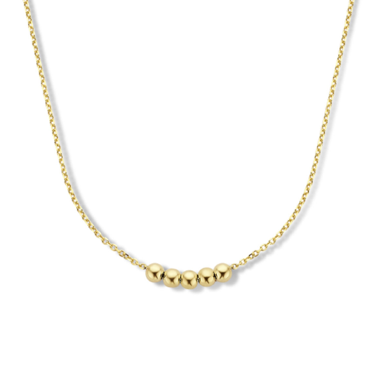 14krt gouden collier met bolletjes 40-42cm - 617005