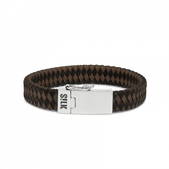 S!LK Armband Alpha Leather 841BBR - 611140