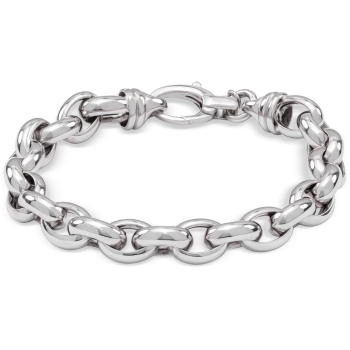 Monzario Zilver Armband Ovaal Jasseron 19,5cm 9mm ARG98A - 612914