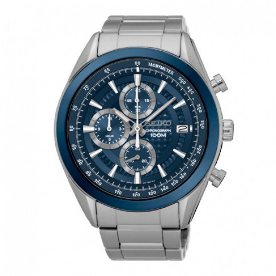 Seiko Chrono Staal Blauw 100 mtr SSB177P1 - 611152