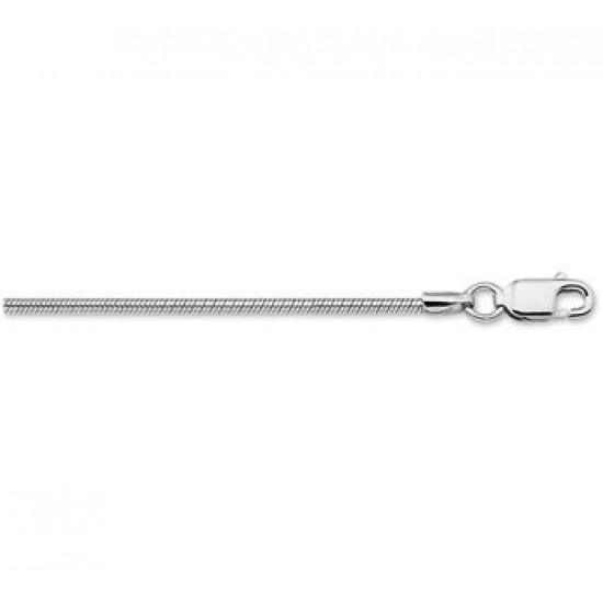 Zilver slang collier 50cm 1.6mm - 613039