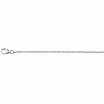 Zilvere gerhodineerd vossestaart collier 42cm 1.3mm - 613043