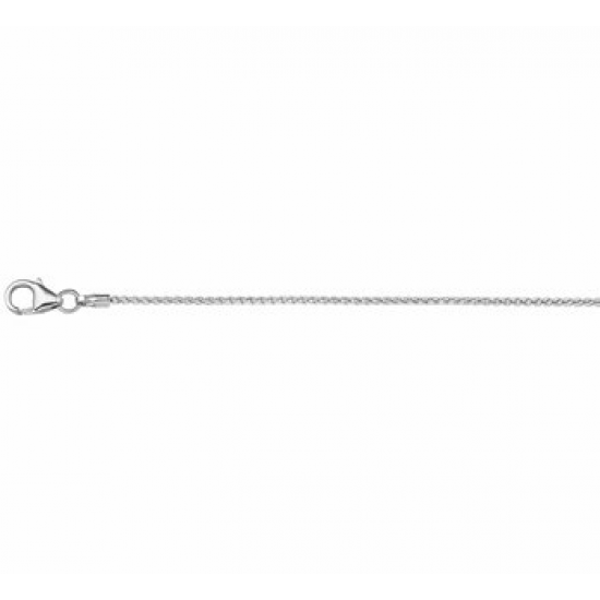 Zilvere gerhodineerd vossestaart collier 42cm 1.3mm - 613043