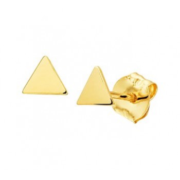 14 krt gouden oorknoppen driehoek - 613085