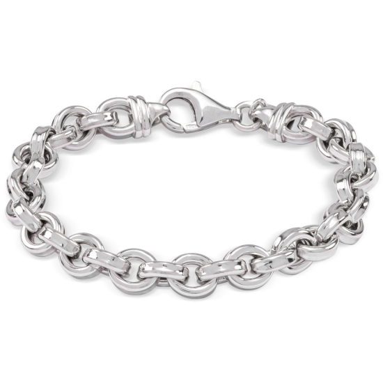 Monzario Zilver Armband Anker Ovaal 19,5cm 7.6mm ARG180A - 613456