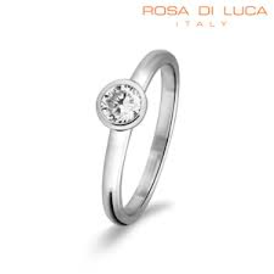 Rosa di Luca zilveren aanschuifring zirkonia maat 52 - 611452 Rosa di Luca zilveren aanschuifring zirkonia maat 52 - 611452