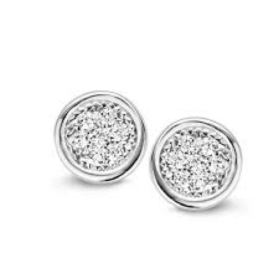 Rosa di Luca zilveren oorknoppen zirkonia - 611525 Rosa di Luca zilveren oorknoppen zirkonia - 611525