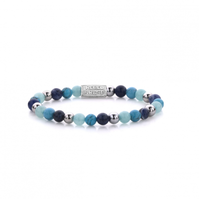 Rebel & Rose Jewelry Bracelet Blue Summer Vibes II 6mm S - 613771 Rebel & Rose Jewelry Bracelet Blue Summer Vibes II 6mm S - 613771