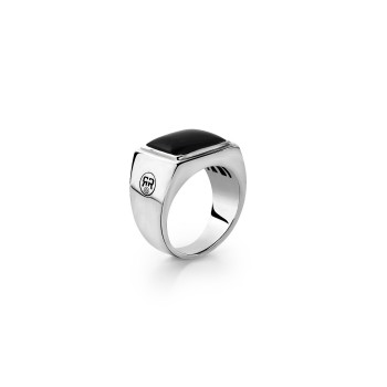 Rebel & Rose Jewelry Ring Square Onyx S - 613733