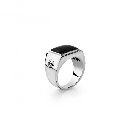 Rebel & Rose Jewelry Ring Square Onyx S - 613733