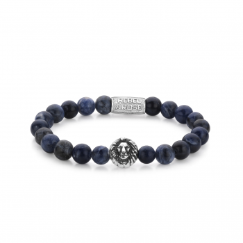 Rebel & Rose Jewelry Bracelet Lion Head Midnight Blue 8mm M - 613758 Rebel & Rose Jewelry Bracelet Lion Head Midnight Blue 8mm M - 613758