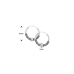 Zilveren oorringen Bali geoxideerd 16mm - 613502