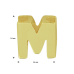 14krt gouden letterbedel M - 614246