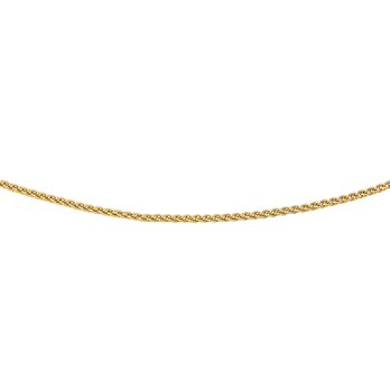 14krt gouden vossenstaart collier 45cm 1mm - 614372