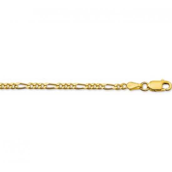 14krt gouden figaro collier 60cm - 614375