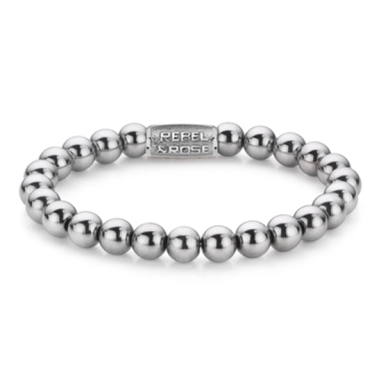 Rebel & Rose Jewelry Bracelet Silver Shine DV 8mm L - 614079 Rebel & Rose Jewelry Bracelet Silver Shine DV 8mm L - 614079