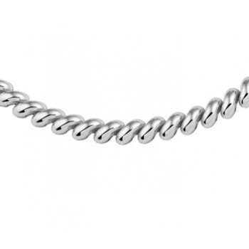 Zilveren collier gedraaid 45cm 9mm - 614524