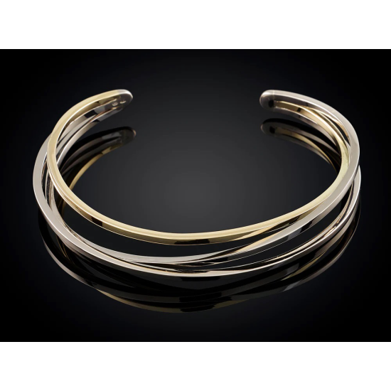 Marijke Mul handgemaakte zilveren 3 baans verwikkeling armband - 614584
