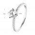 Zilveren ring met zirkonia maat 17.25 (H1026) - 614594