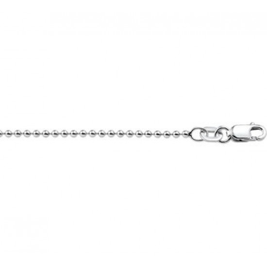 Zilveren bolletjes collier 42cm 1.5mm - 614727